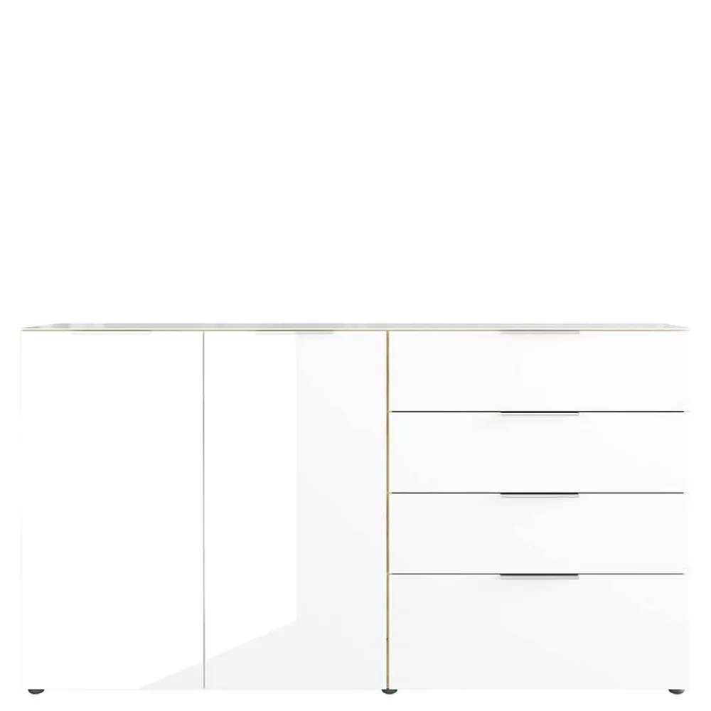 Wohnen Sideboards<Großes Sideboard in Wildeiche & Weiß - Riodna