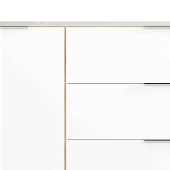 Wohnen Sideboards<Großes Sideboard in Wildeiche & Weiß - Riodna