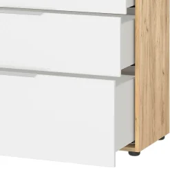 Wohnen Sideboards<Großes Sideboard in Wildeiche & Weiß - Riodna