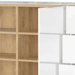 Wohnen Sideboards<Großes Sideboard in Wildeiche & Weiß - Riodna