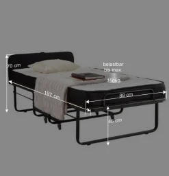 Wohnen Betten<Gästebett Kalla aus Metall