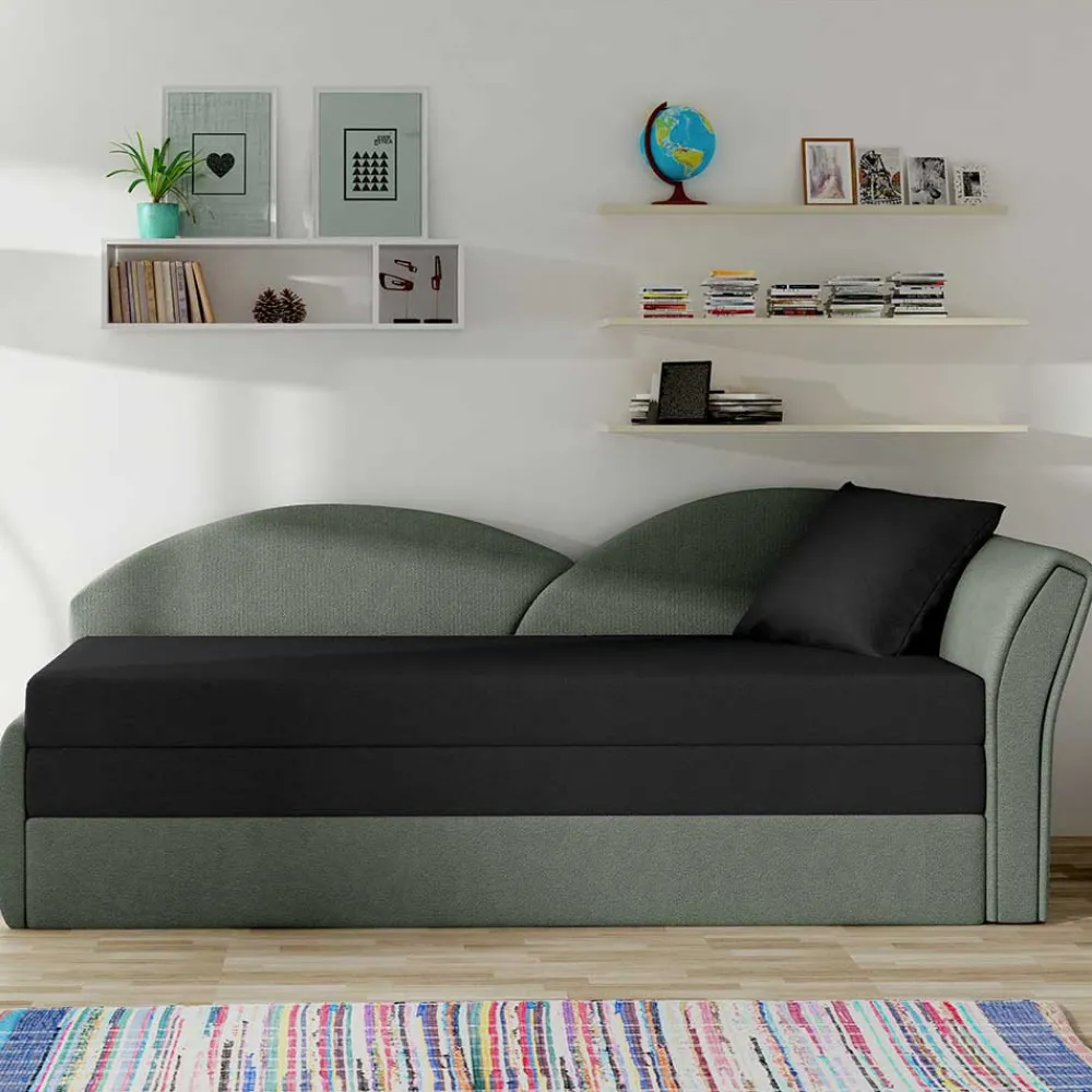 Wohnen Sofas<Gästebett Recamiere in Grau und Schwarz - Viko