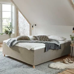 Wohnen Betten<H3 Polsterbett in Creme & Natur - Suvanica