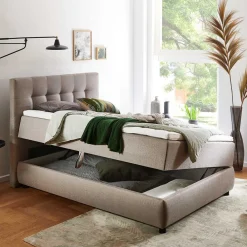 Wohnen Betten<H2 Polsterbett mit Topper und 7-Zonen-TTF-Matratze - Zikalu