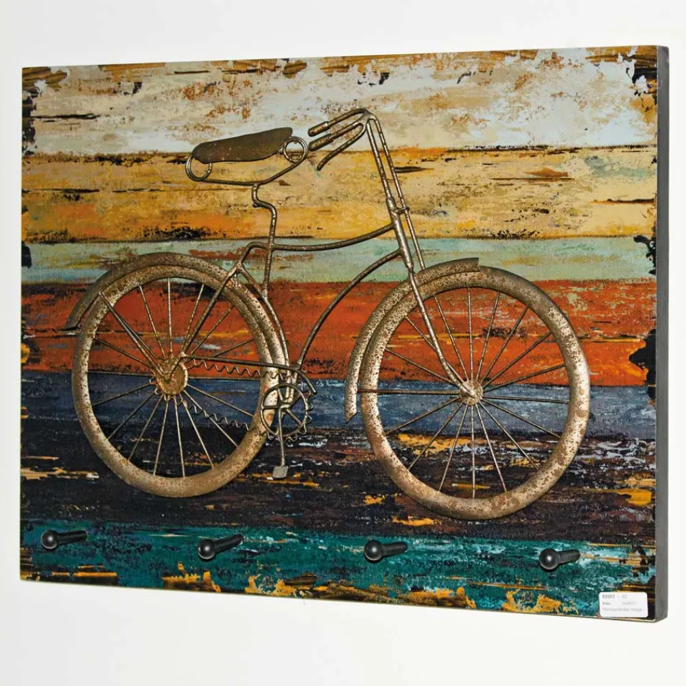 Wohnen Garderoben<Hakengarderobe Lontrain mit Fahrrad Motiv