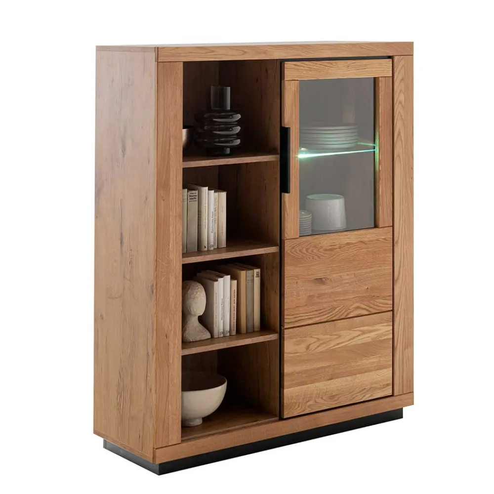 Wohnen Highboards|Vitrinen<Halboffenes Highboard mit vier Fächern - Vlacoma