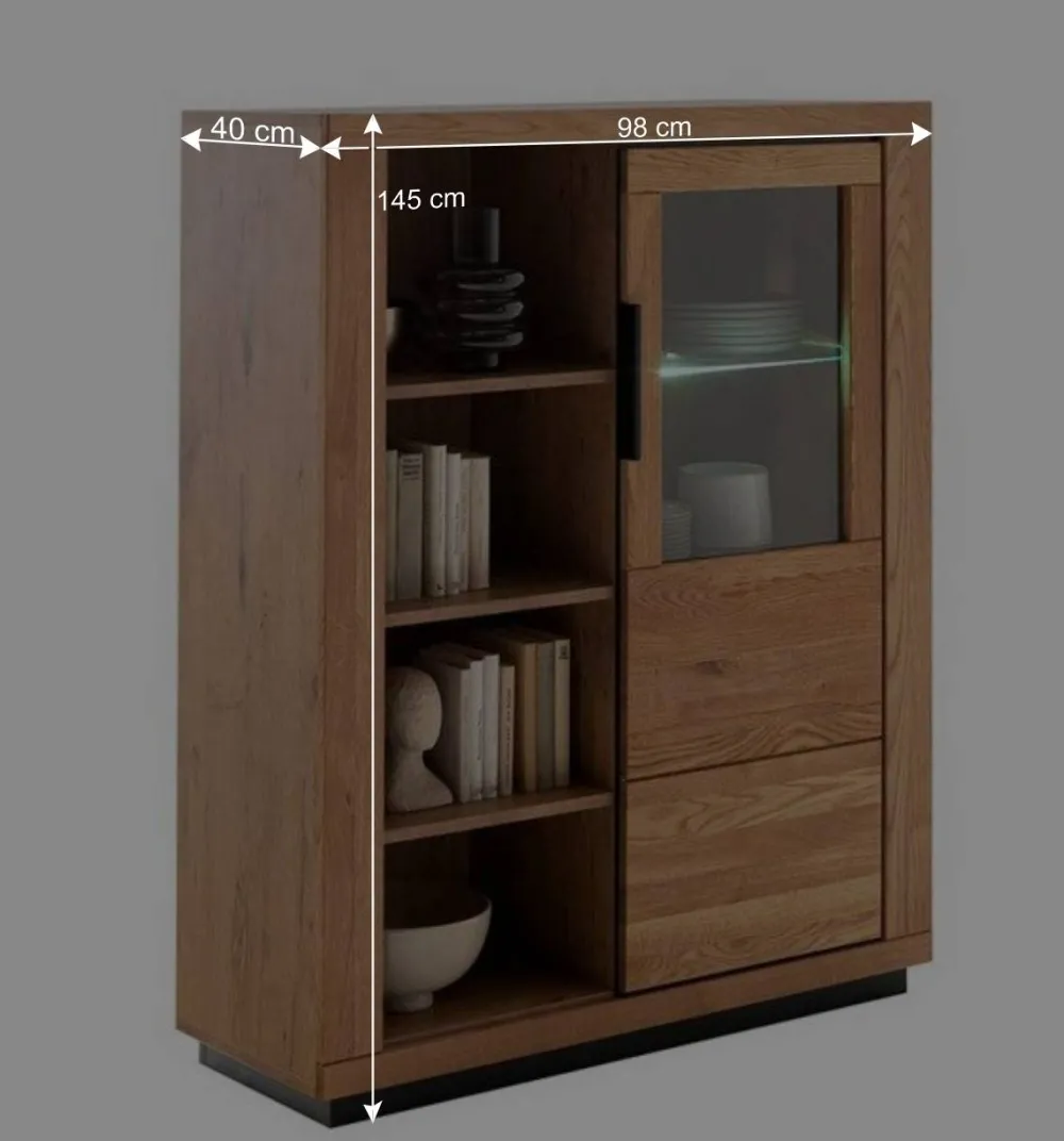 Wohnen Highboards|Vitrinen<Halboffenes Highboard mit vier Fächern - Vlacoma
