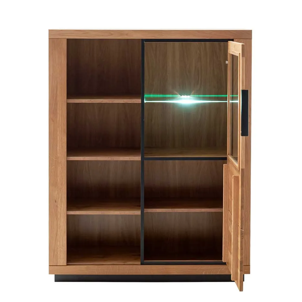 Wohnen Highboards|Vitrinen<Halboffenes Highboard mit vier Fächern - Vlacoma