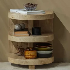 Wohnen Tische<Halbrunder Beistelltisch im Skandi Design - Fuxiata