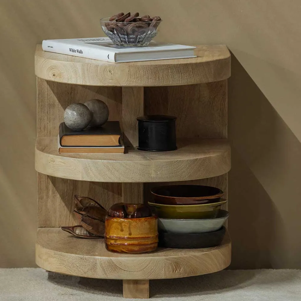 Wohnen Tische<Halbrunder Beistelltisch im Skandi Design - Fuxiata