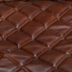Wohnen Stühle<Halbrunder Tischsessel in Braun Leder - Liva
