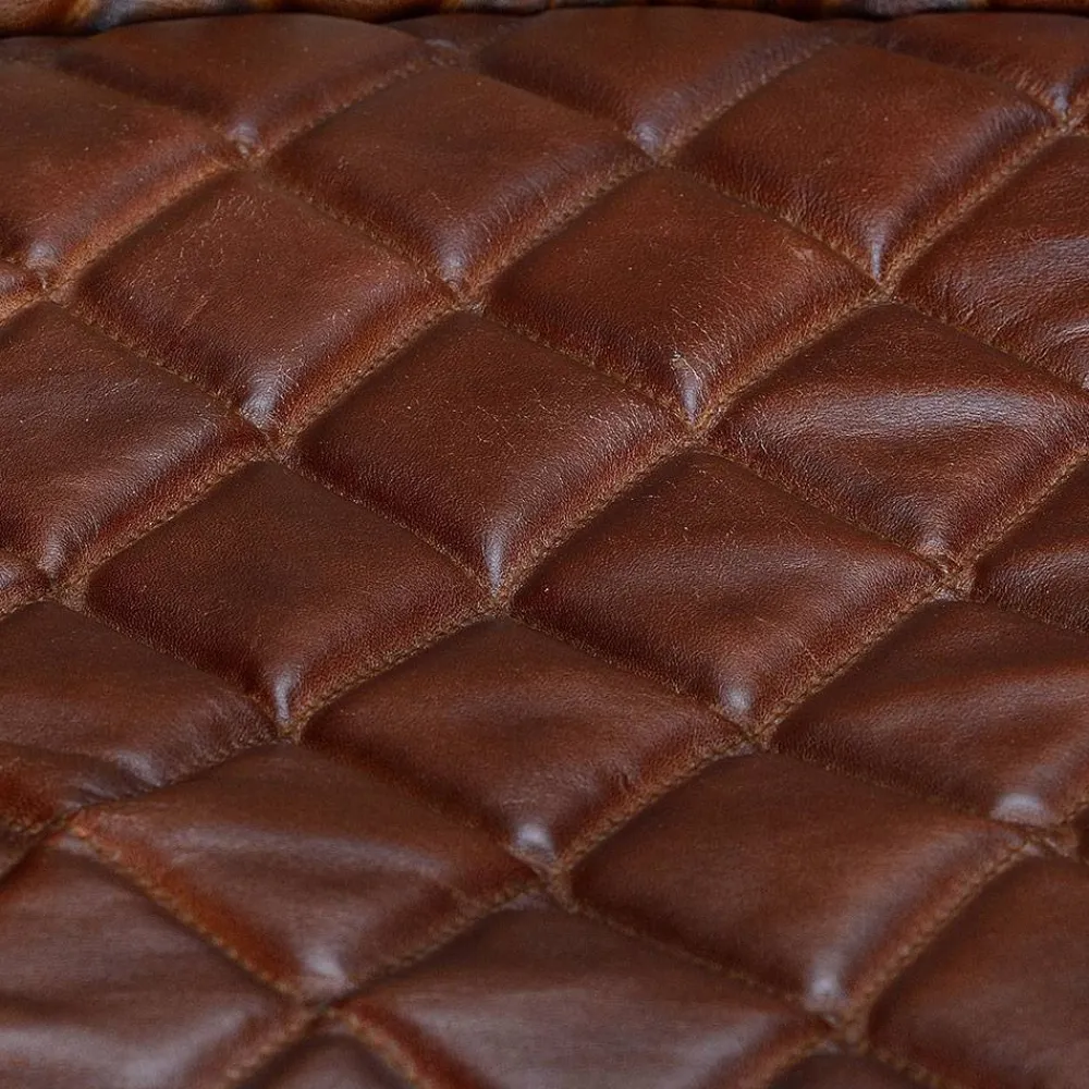 Wohnen Stühle<Halbrunder Tischsessel in Braun Leder - Liva