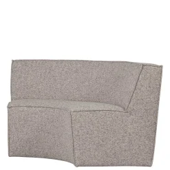 Wohnen Sitzbank<Halbrundes Esstisch-Sofa in Beigegrau meliert - William