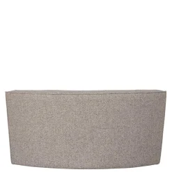 Wohnen Sitzbank<Halbrundes Esstisch-Sofa in Beigegrau meliert - William