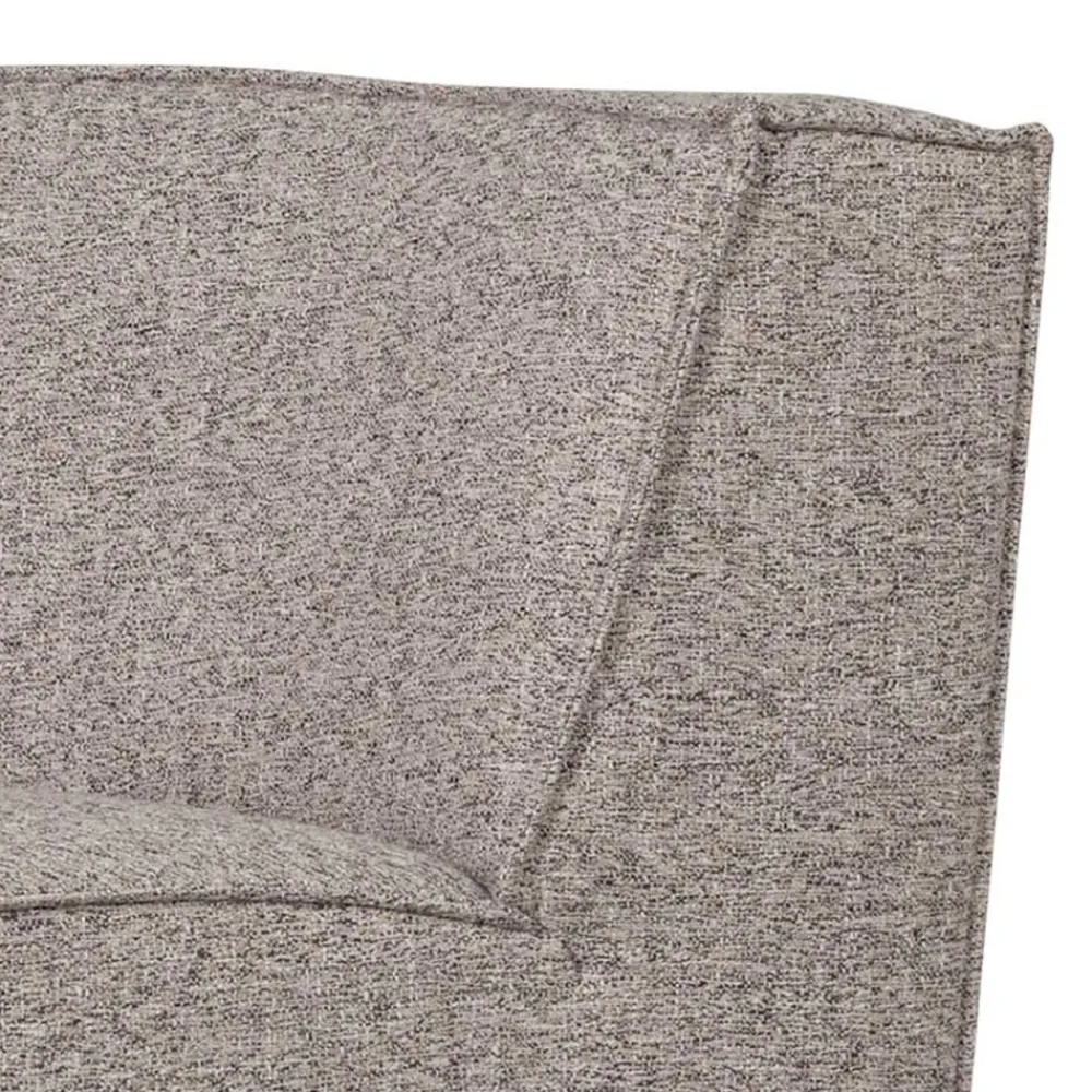 Wohnen Sitzbank<Halbrundes Esstisch-Sofa in Beigegrau meliert - William
