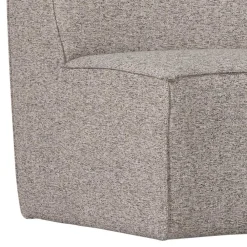 Wohnen Sitzbank<Halbrundes Esstisch-Sofa in Beigegrau meliert - William