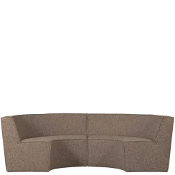 Wohnen Sitzbank<Halbrundes Esstisch-Sofa in Dunkelbraun - Sentiagamo