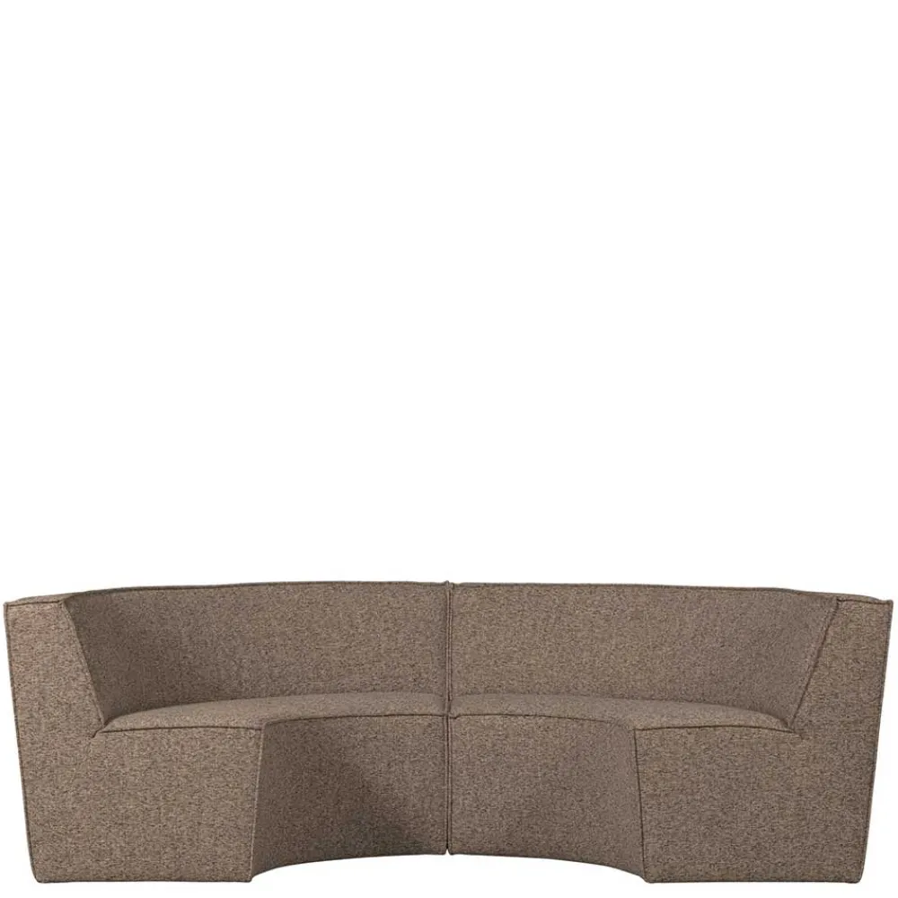 Wohnen Sitzbank<Halbrundes Esstisch-Sofa in Dunkelbraun - Sentiagamo