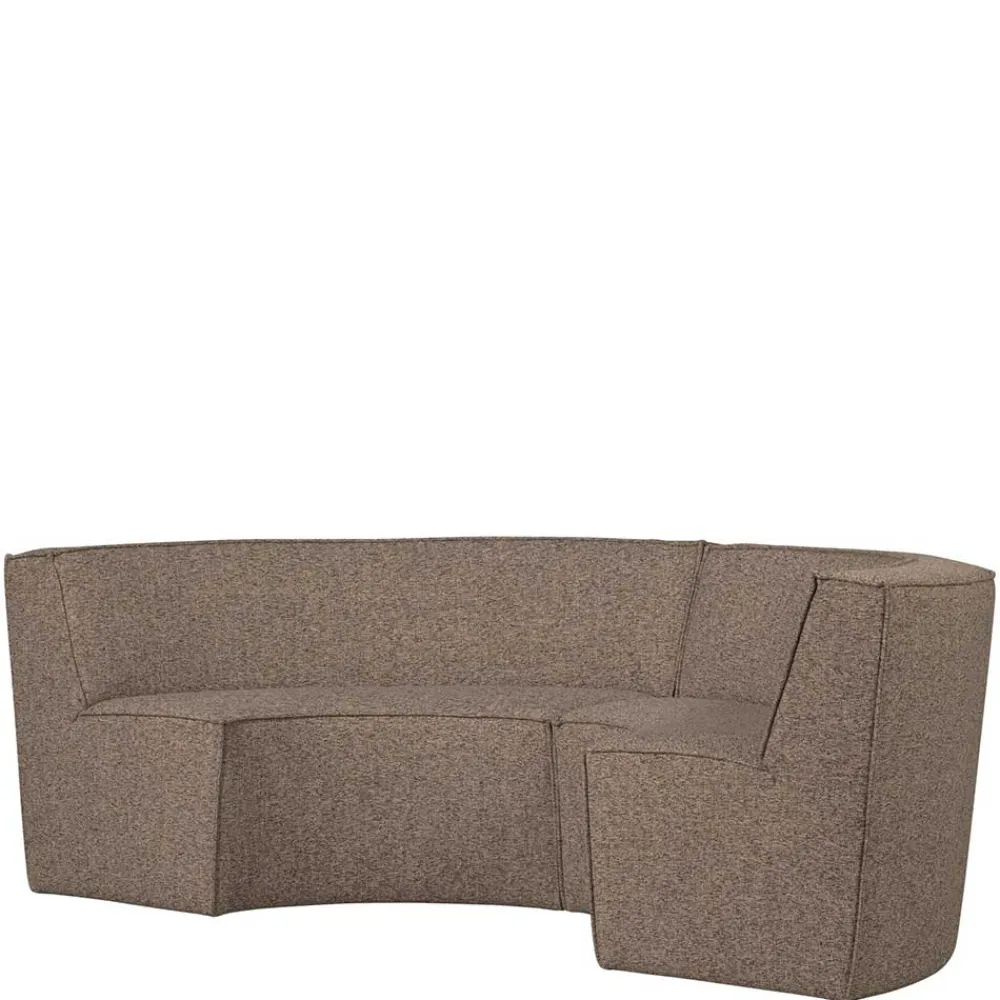 Wohnen Sitzbank<Halbrundes Esstisch-Sofa in Dunkelbraun - Sentiagamo