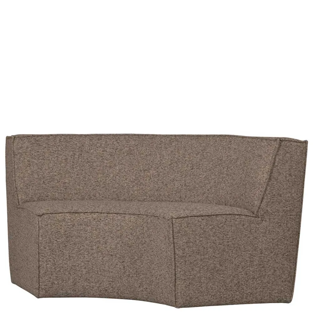 Wohnen Sitzbank<Halbrundes Esstischsofa in Dunkelbraun - Sentiagamo