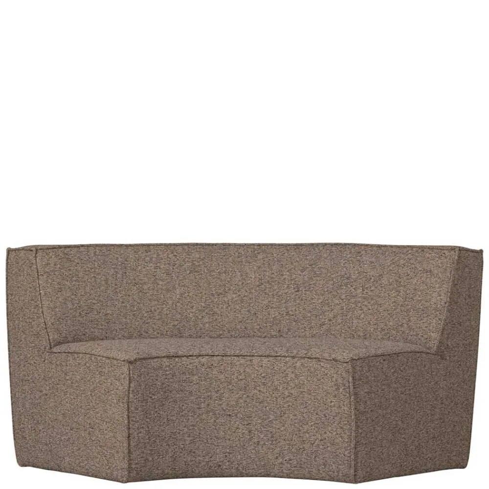 Wohnen Sitzbank<Halbrundes Esstischsofa in Dunkelbraun - Sentiagamo