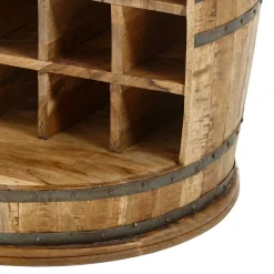 Wohnen Tische<Hausbar im Fass Design aus Mangobaum Holz - Croadiva