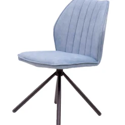 Wohnen Stühle<Hellblauer Esstisch-Stuhl mit Metallgestell - Lescalier (2er Set)