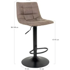 Wohnen Hocker<Hellbraune Barstühle höhenverstellbar - Ofmany (2er Set)