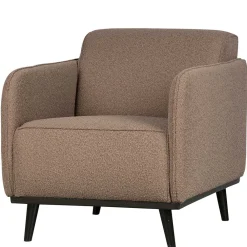 Wohnen Sessel<Hellbrauner Boucle Sessel mit Federkern - Bratannio