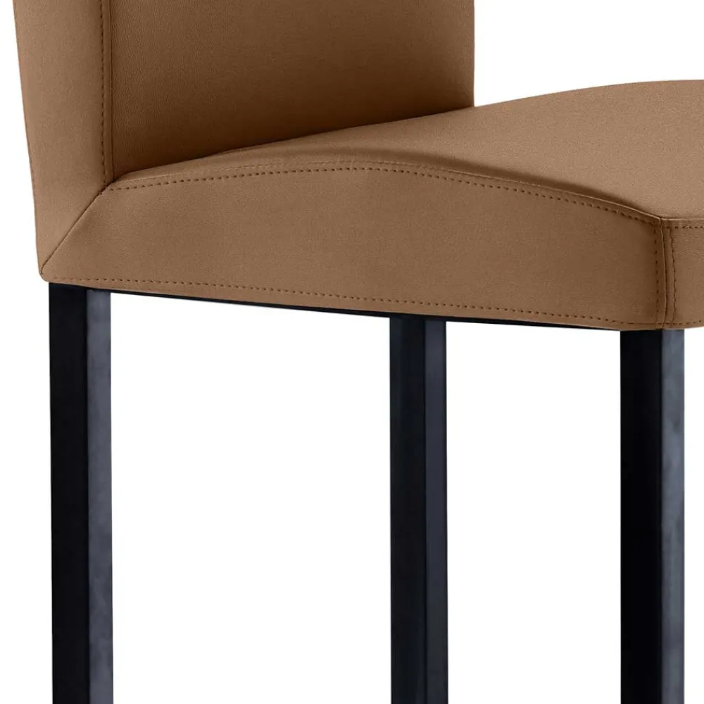 Wohnen Hocker<Hellbrauner Küchenstuhl hoch - 65cm Sitzhöhe - Anzaroty