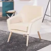 Wohnen Sessel<Heller Sessel in Creme Samtvelours - Agnesco