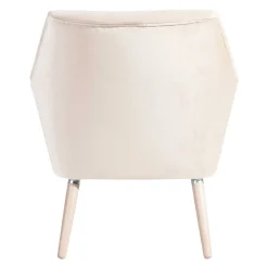 Wohnen Sessel<Heller Sessel in Creme Samtvelours - Agnesco