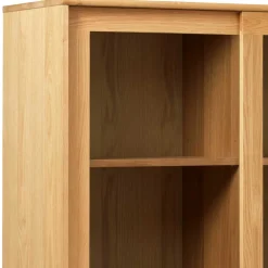 Wohnen Highboards|Vitrinen<Helles Highboard mit Glas in Natur - Saltenas