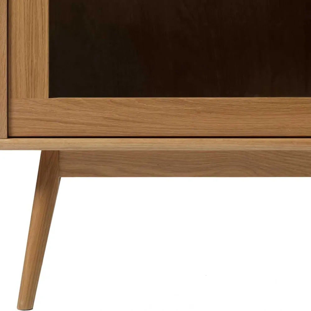 Wohnen Highboards|Vitrinen<Helles Highboard mit Glas in Natur - Saltenas