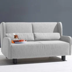 Wohnen Sofas<Hellgraue Funktionscouch mit Schlaffunktion - Laos