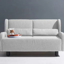 Wohnen Sofas<Hellgraue Funktionscouch mit Schlaffunktion - Laos