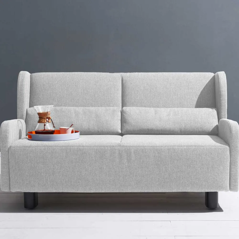 Wohnen Sofas<Hellgraue Funktionscouch mit Schlaffunktion - Laos