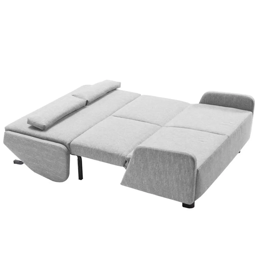 Wohnen Sofas<Hellgraue Funktionscouch mit Schlaffunktion - Laos