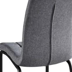 Wohnen Stühle<Hellgraue Polsterstühle aus Webstoff - Janny (2er Set)