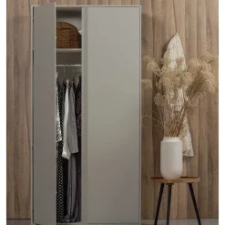 Wohnen Schränke<Hellgrauer Kleiderschrank in modernem Design - Bai