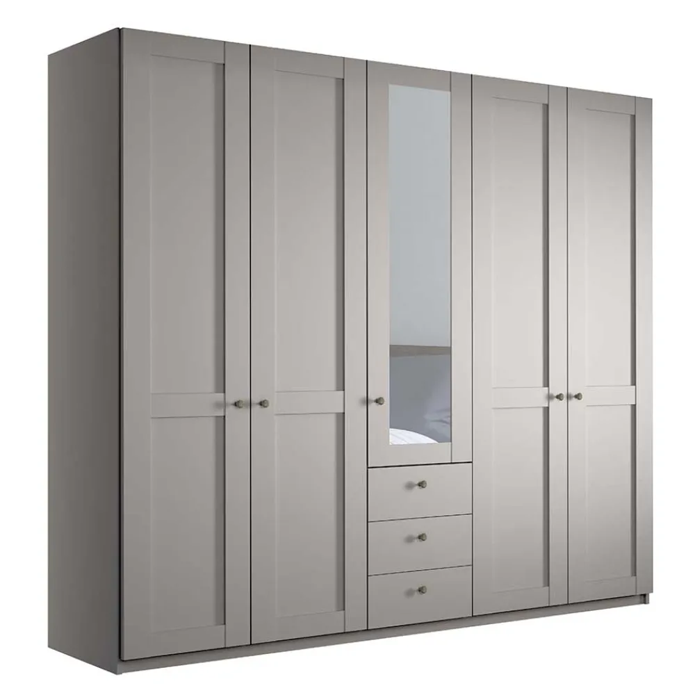 Wohnen Kleiderschränke<Hellgrauer Schlafzimmerschrank 5-türig - Ridonna I