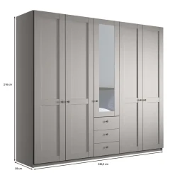 Wohnen Kleiderschränke<Hellgrauer Schlafzimmerschrank 5-türig - Ridonna I