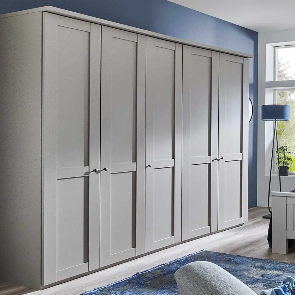 Wohnen Kleiderschränke<Hellgrauer Schlafzimmerschrank 250 cm breit - Ridonna