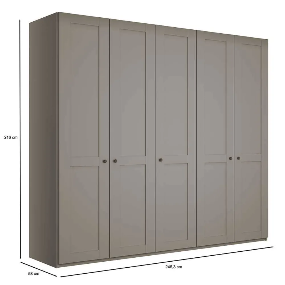 Wohnen Kleiderschränke<Hellgrauer Schlafzimmerschrank 250 cm breit - Ridonna