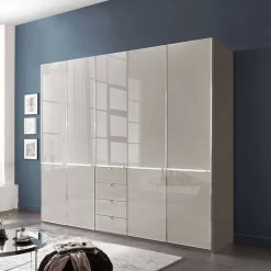 Wohnen Kleiderschränke<Hellgrauer Schrank mit fünf Türen - Nucina