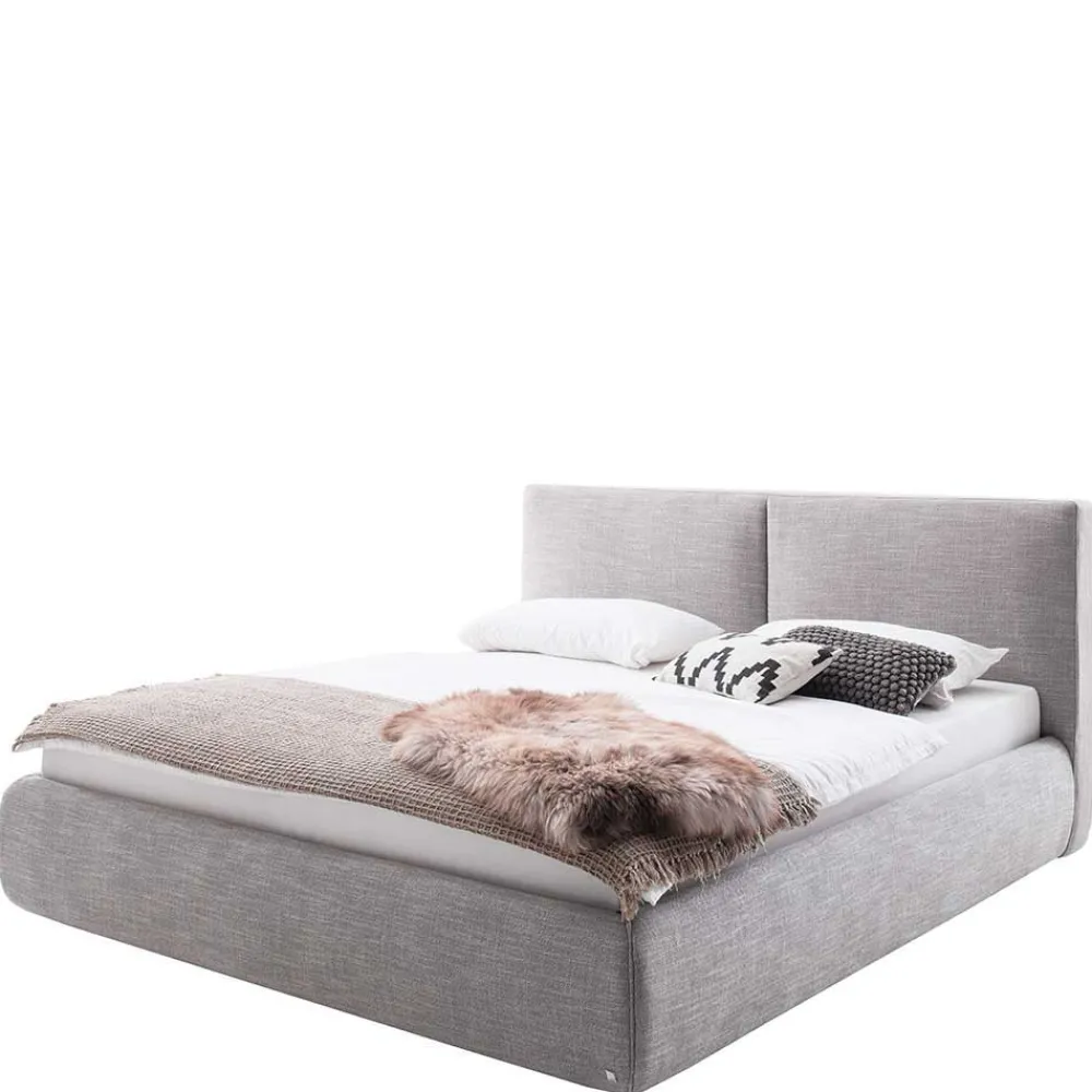 Wohnen Betten<Hellgraues 180x200 Bett inklusive Matratzen - Atlona