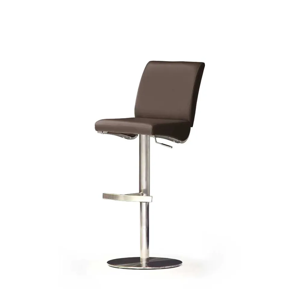 Wohnen Hocker<Höhenverstellbarer Barhocker Retrossy aus Edelstahl