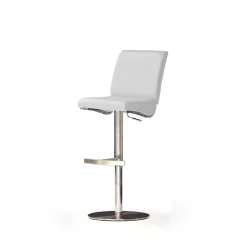Wohnen Hocker<Höhenverstellbarer Barhocker Swanda in Weiß