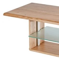 Wohnen Tische<Höhenverstellbarer Couchtisch Callas aus Wildeiche Massivholz 110 cm