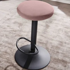 Wohnen Hocker<Höhenverstellbarer Design Barhocker in Rosa Samt - Joker